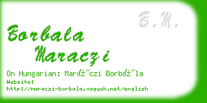 borbala maraczi business card